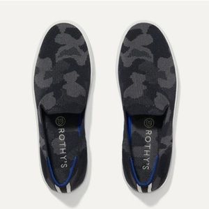 Rothys Grey Camo Slip On Sneaker Size 8